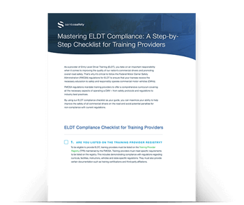 ELDT requirements checklist for training providers