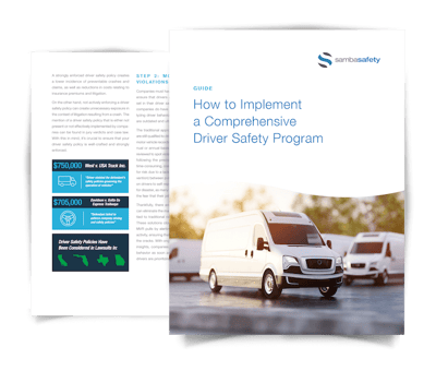 SambaSafety's guide of implementing a comprehensive fleet safety program