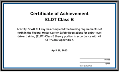 eldt-class-b-course-completion-certificate