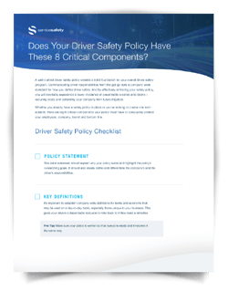 checklist for creating a fleet safety policy